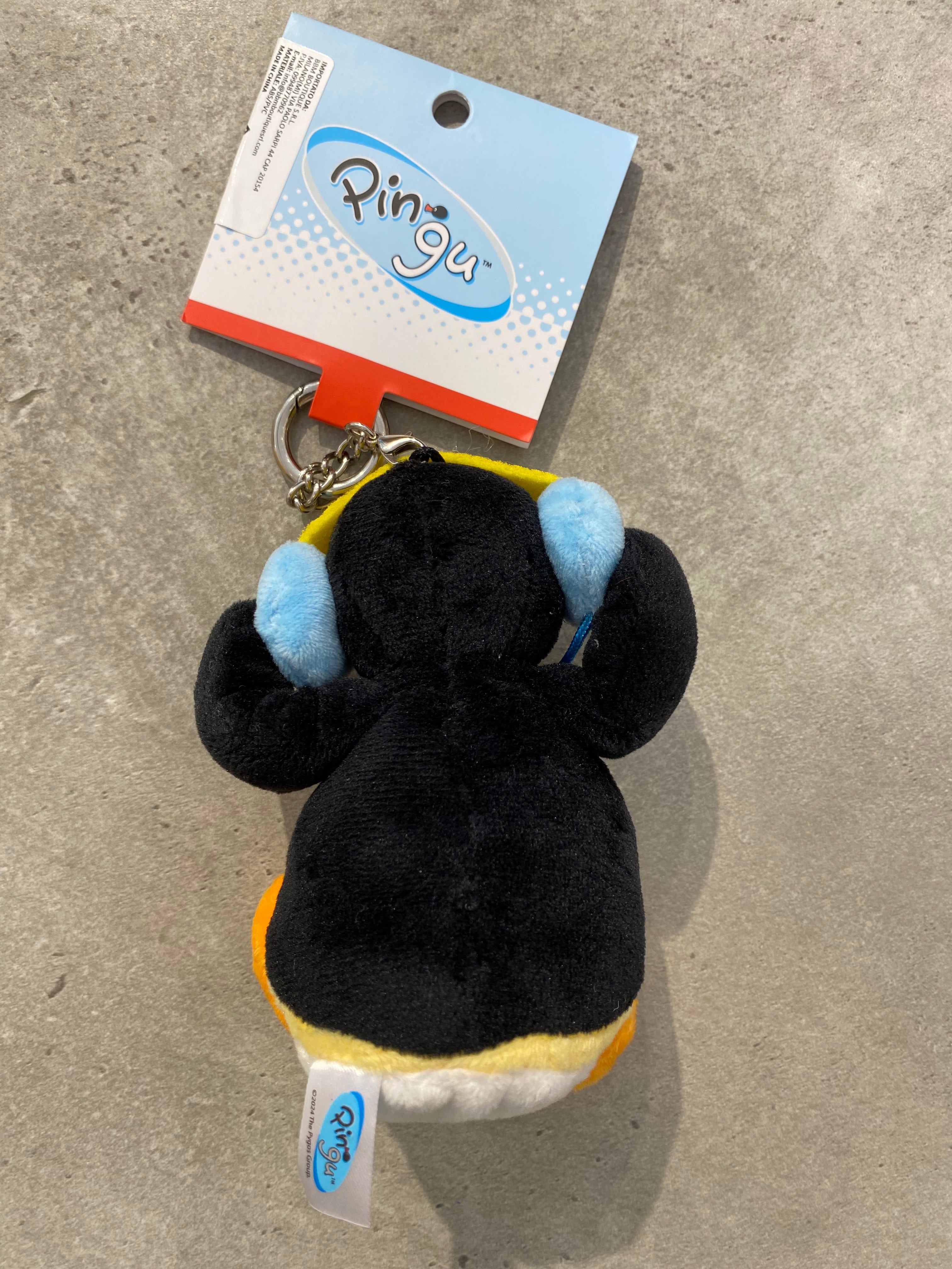 Pingu With Headphones Keychain