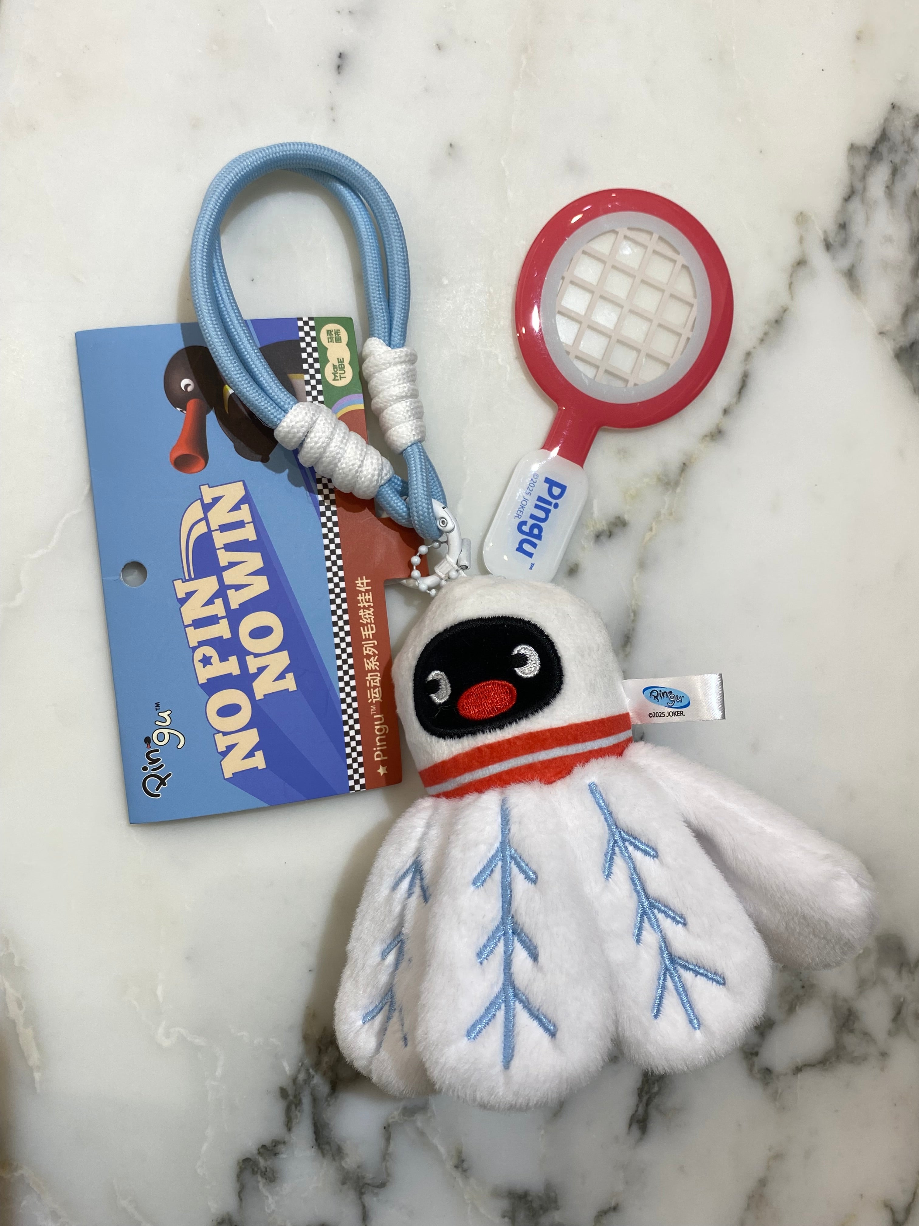 Pingu Badminton Keychain