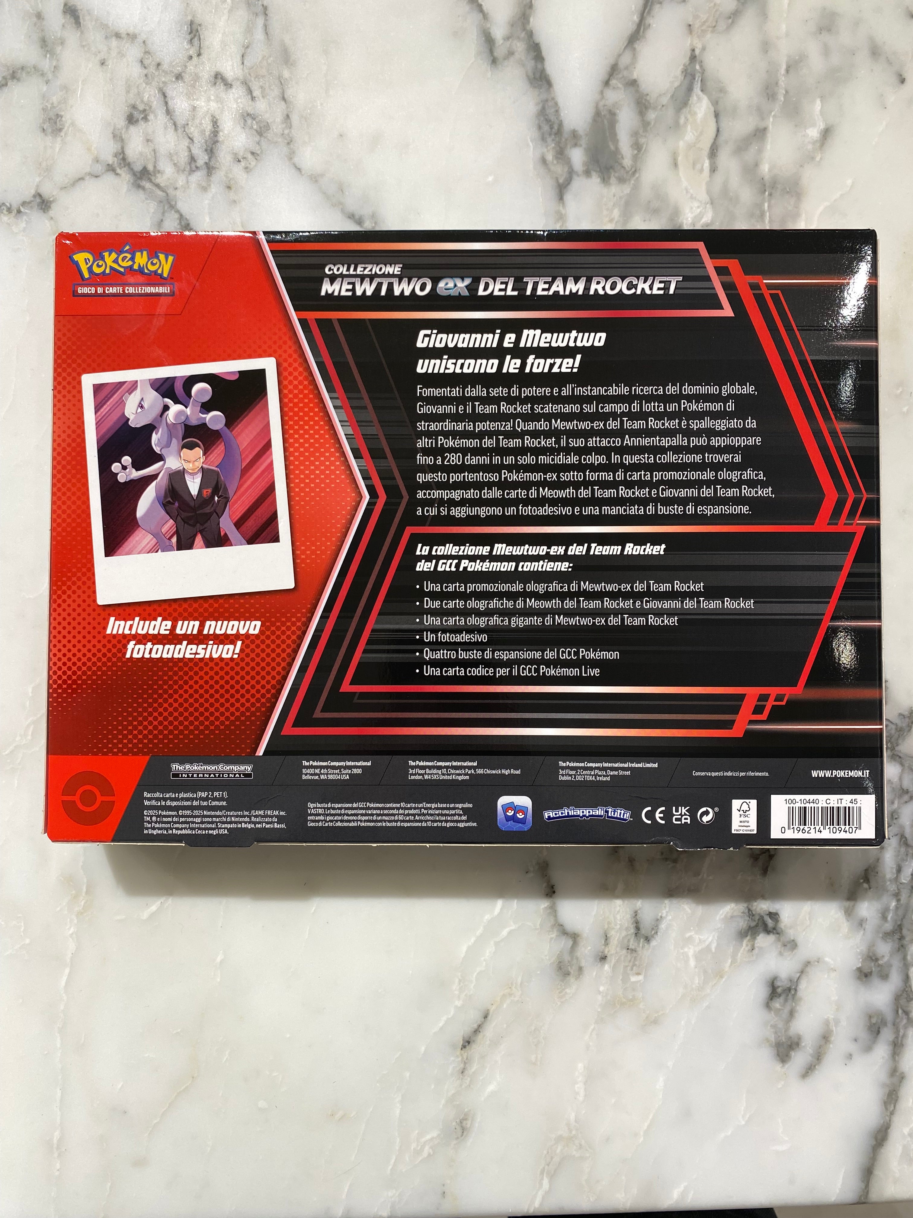 Pokemon - Destined Rivals - Team Rocket's Mewtwo ex Box - IT