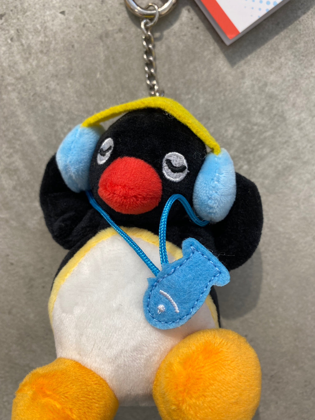 Pingu With Headphones Keychain
