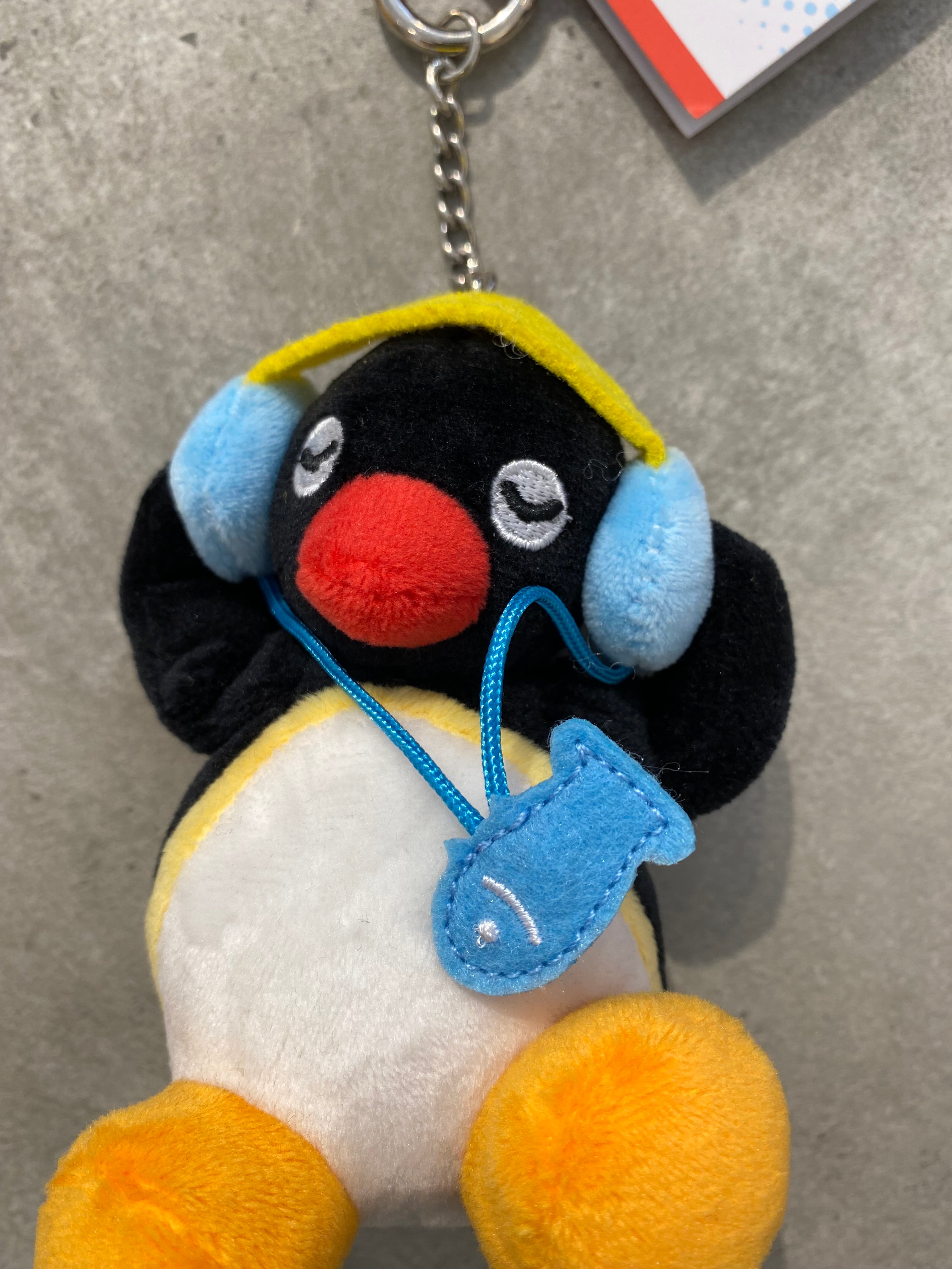 Pingu With Headphones Keychain