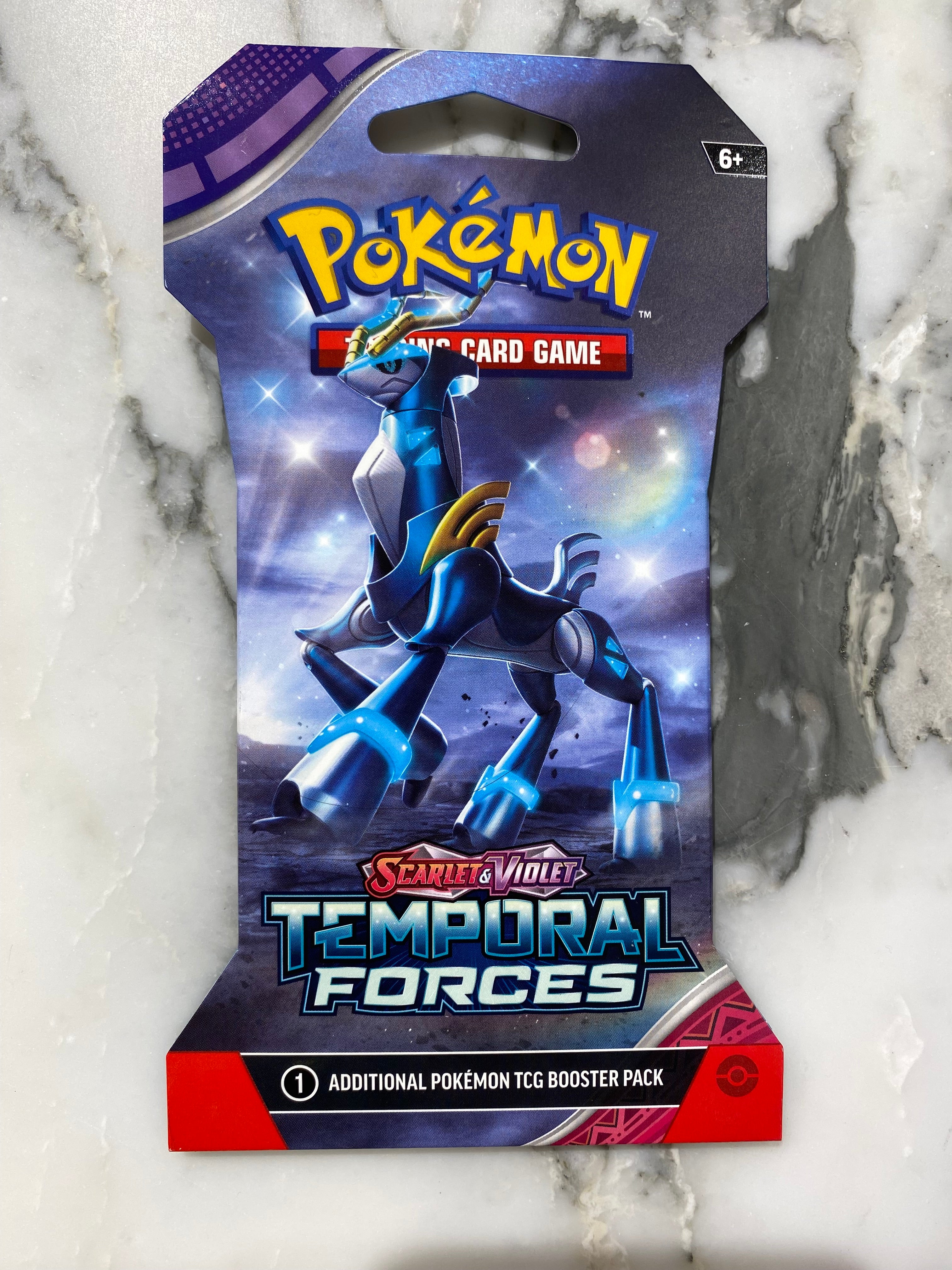 Pokemon Scarlet and Violet - Sleeved Temporal Forces 1 Booster Pack - ENG