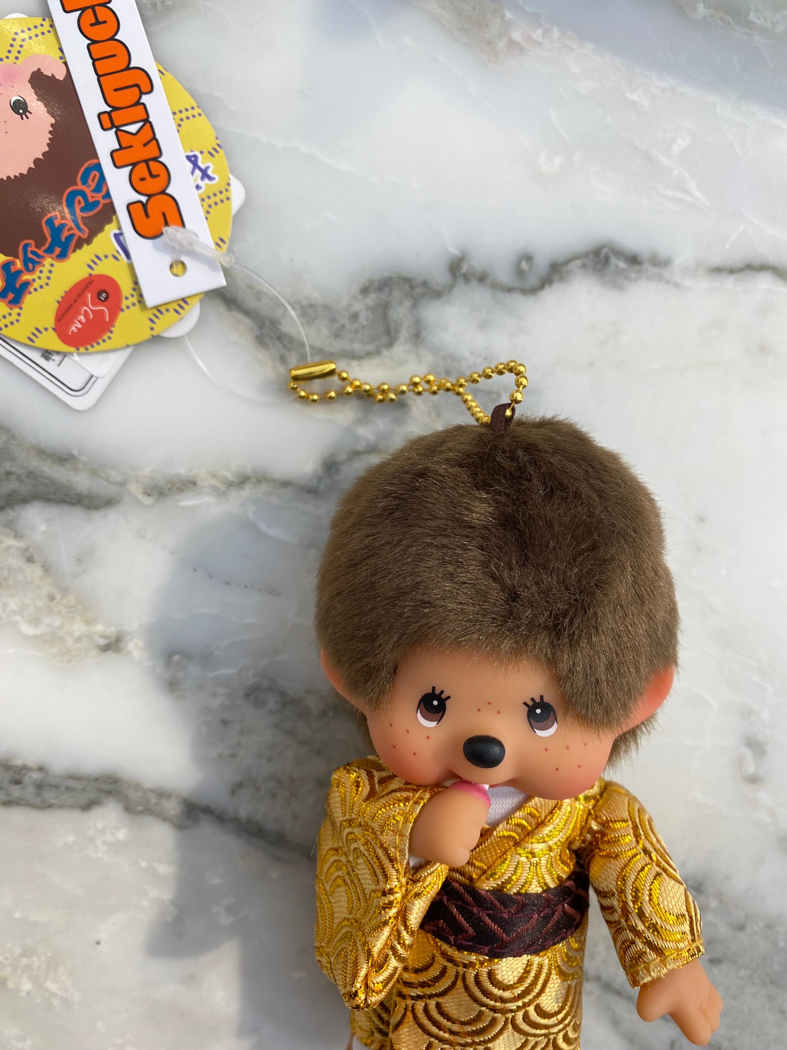 Monchhichi Kimono gold Keychain