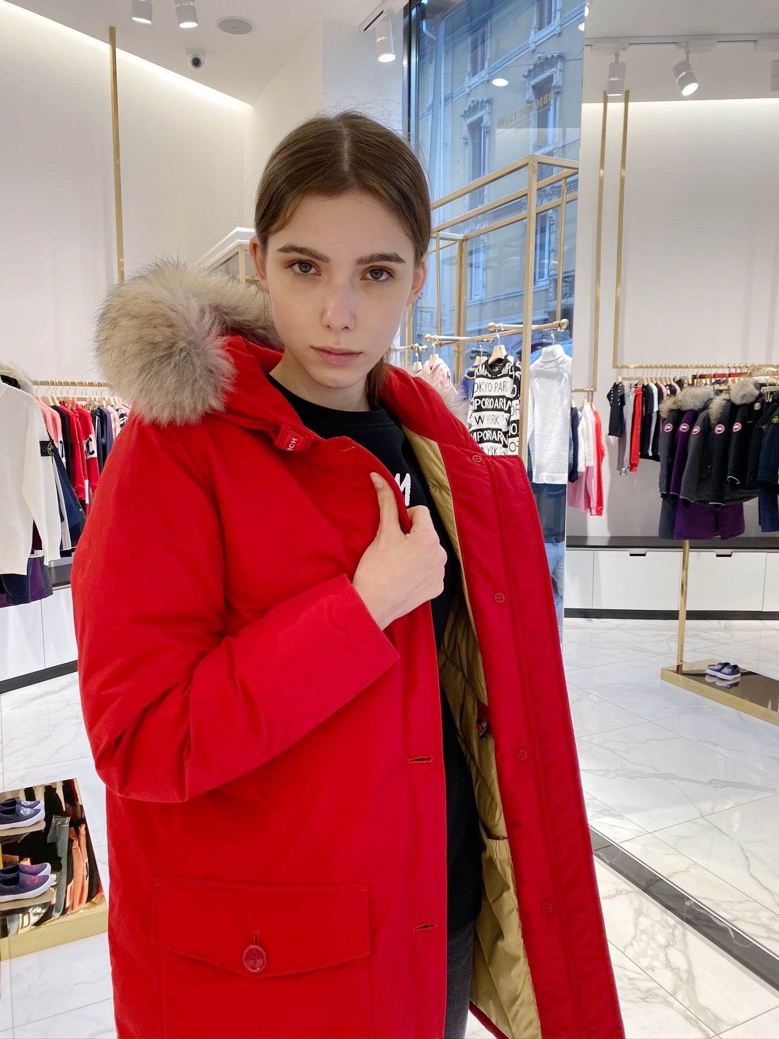 Woolrich Parka Unisex Rosso