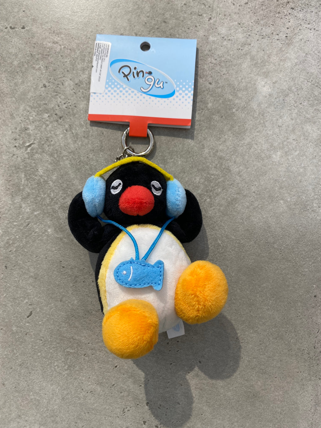 Pingu With Headphones Keychain