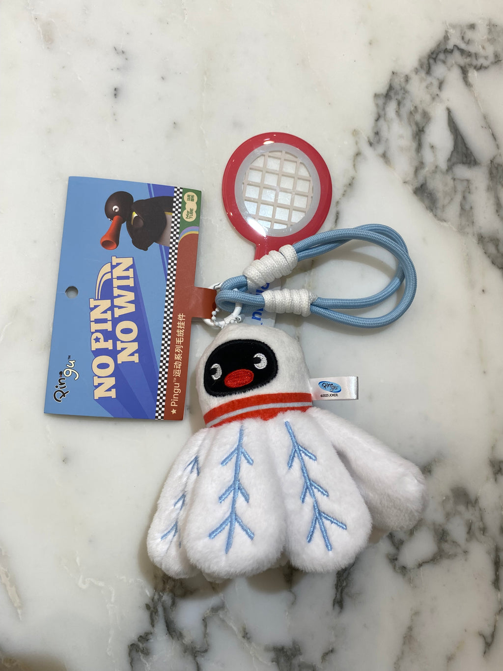 Pingu Badminton Keychain