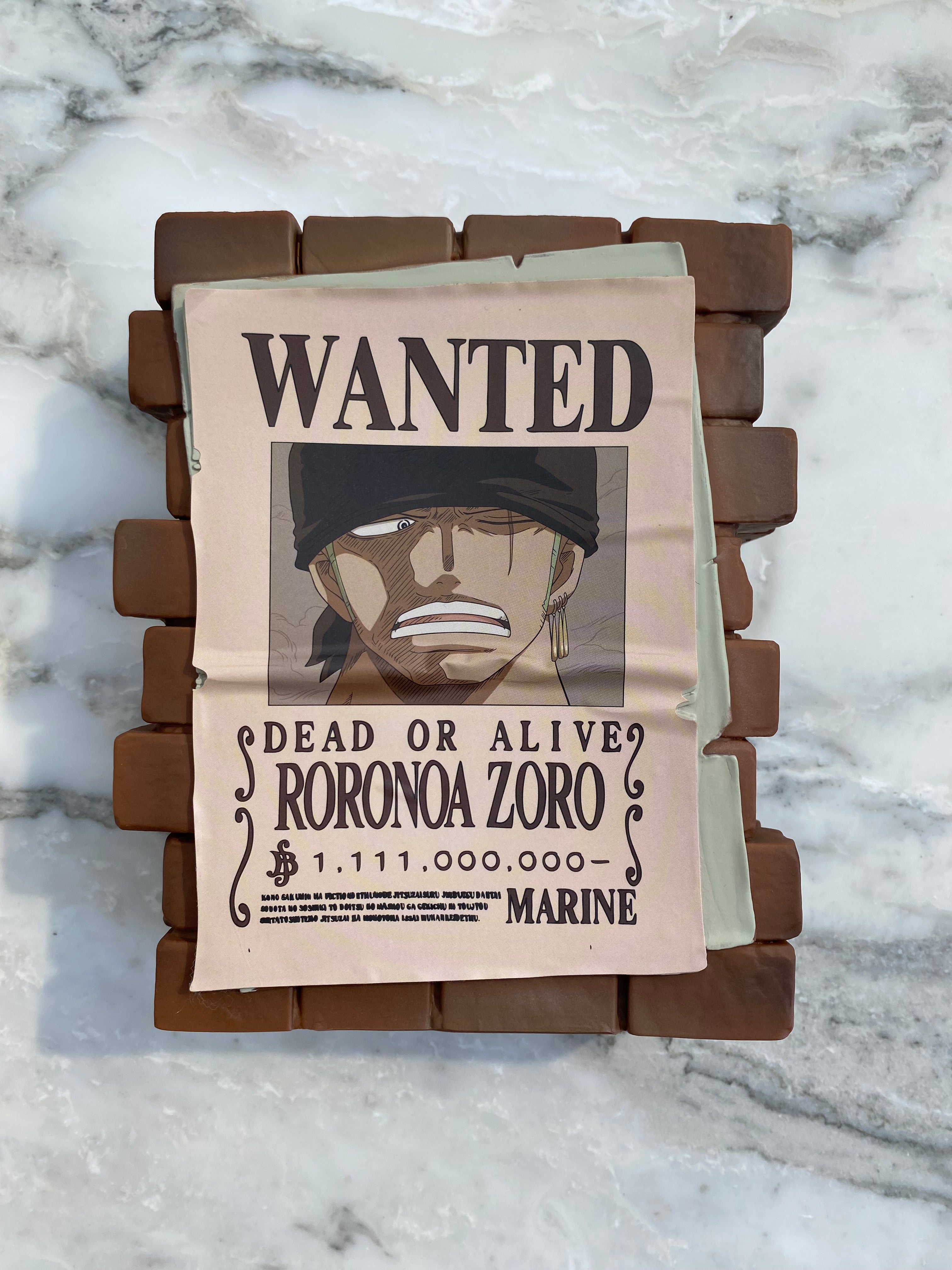 One Piece Poster Wanted Zoro Money Box Salvadanaio PLASTOY