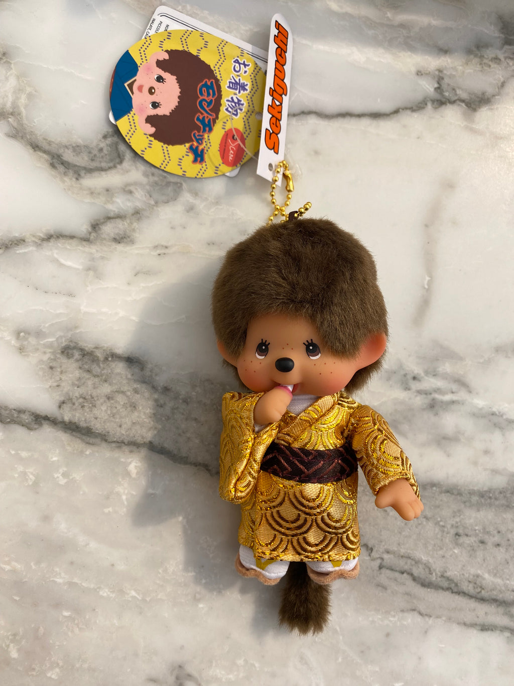 Monchhichi Kimono gold Keychain