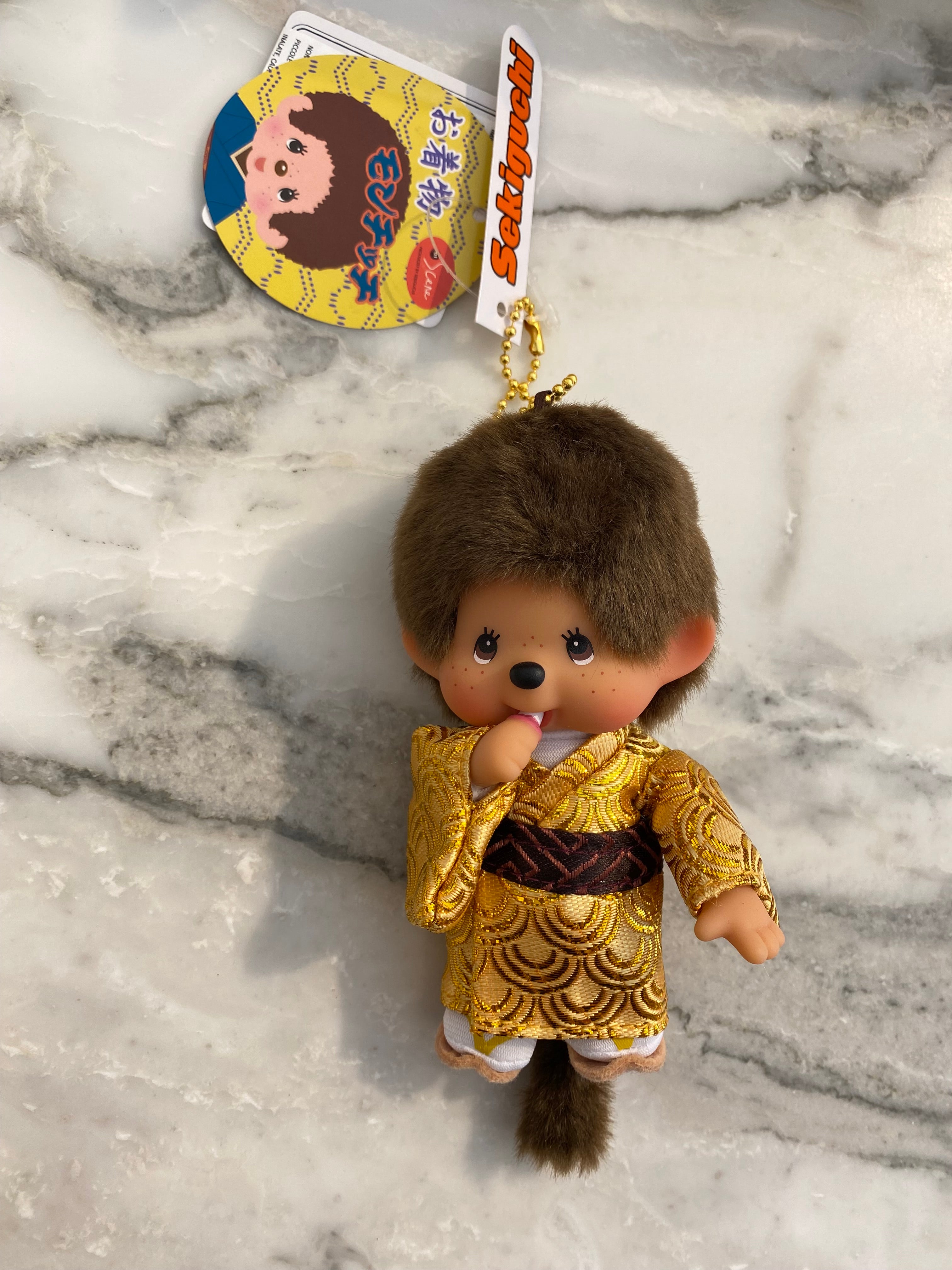 Monchhichi Kimono gold Keychain