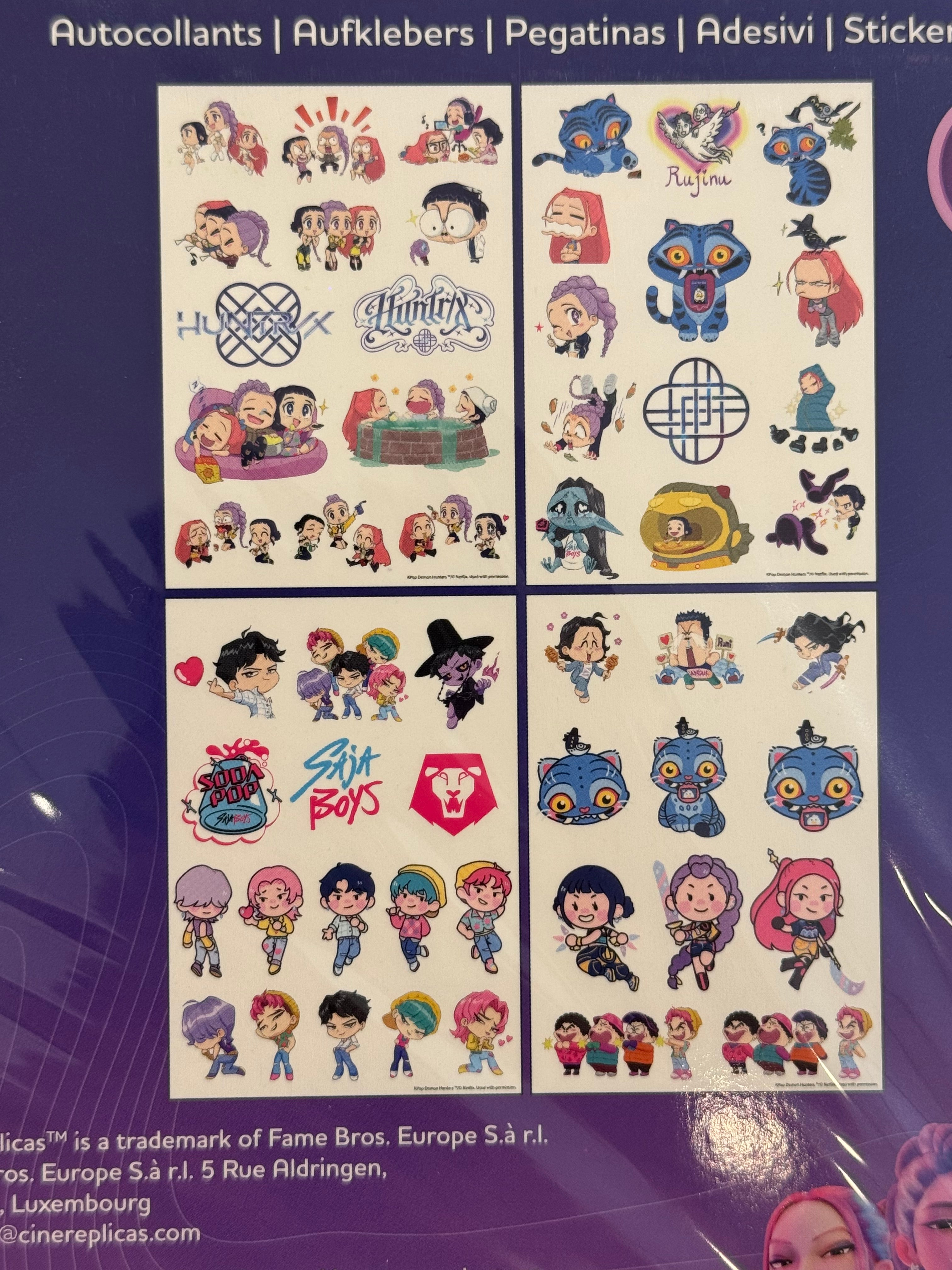 Kpop Demon Hunter Stickers 4pz